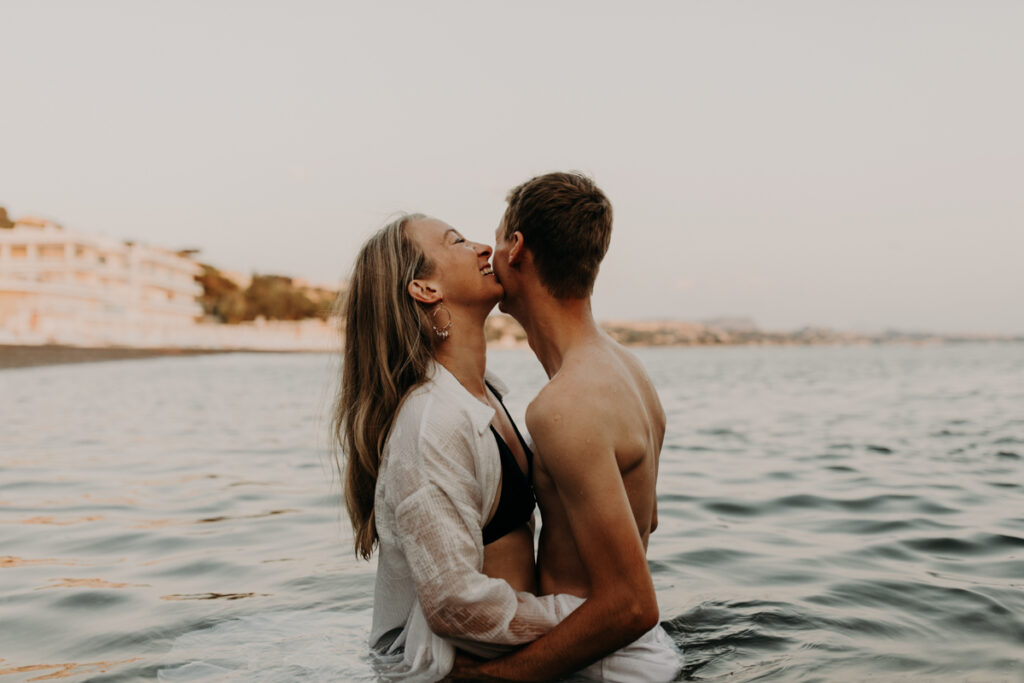 Séance photo dans l'eau