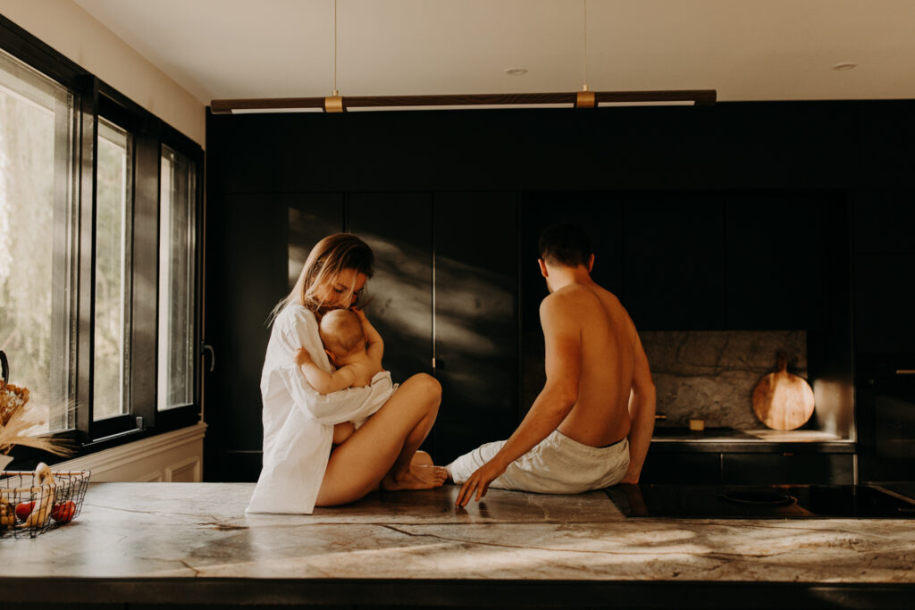 Photos en famille en intérieur en Bretagne